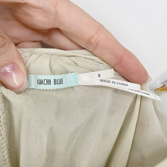 Kimchi Blue Size 0 Romper Cream Off The Shoulder Tank Sleeveless Low Cut Back - Picture 5 of 10